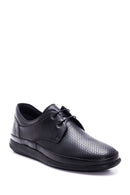 Men's Black Leather Perforated Casual Shoes | Derimod