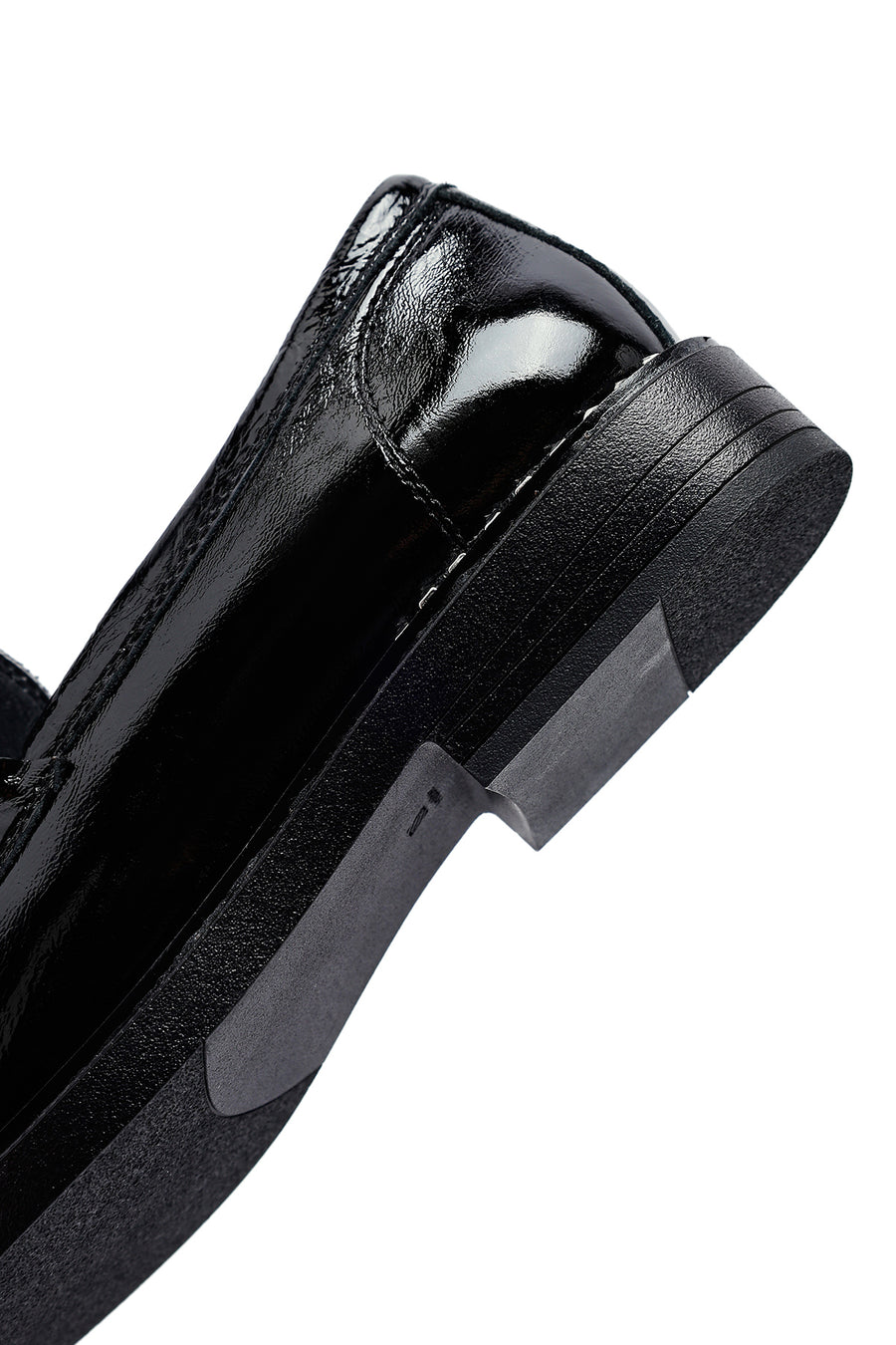 Woman Black Patent Leather Leather Masculine Loafer
