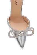 Women's Leather Metallic Bow Gova | Derimod