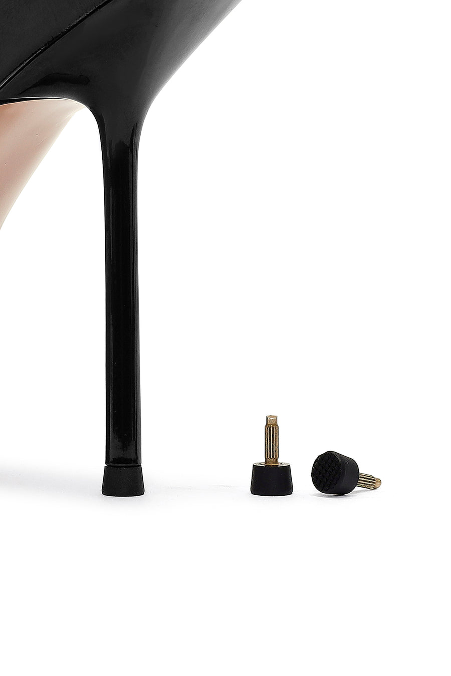 Kadın Siyah Yüksek İnce Topuklu Deri Stiletto