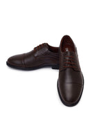Male Brown Lace-up Leather Casual Shoes | Derimod