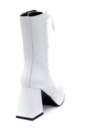 Women's Leather Lace Detailed Heeled Boots | Derimod