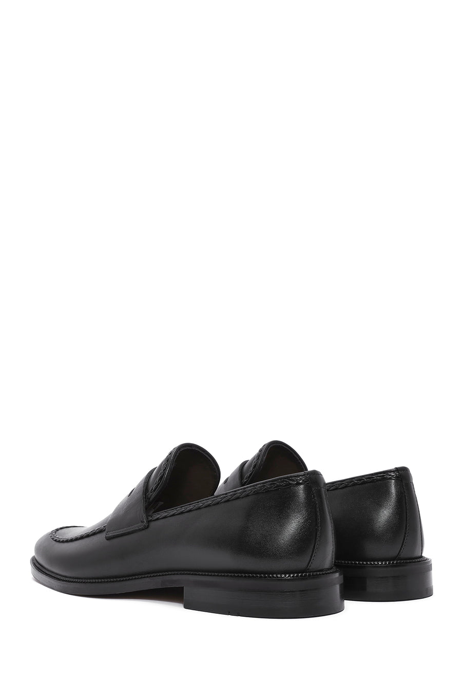 Erkek Siyah Deri Klasik Loafer