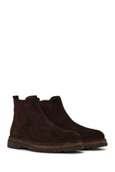 Male Brown Suede Chelsea Boots | Derimod