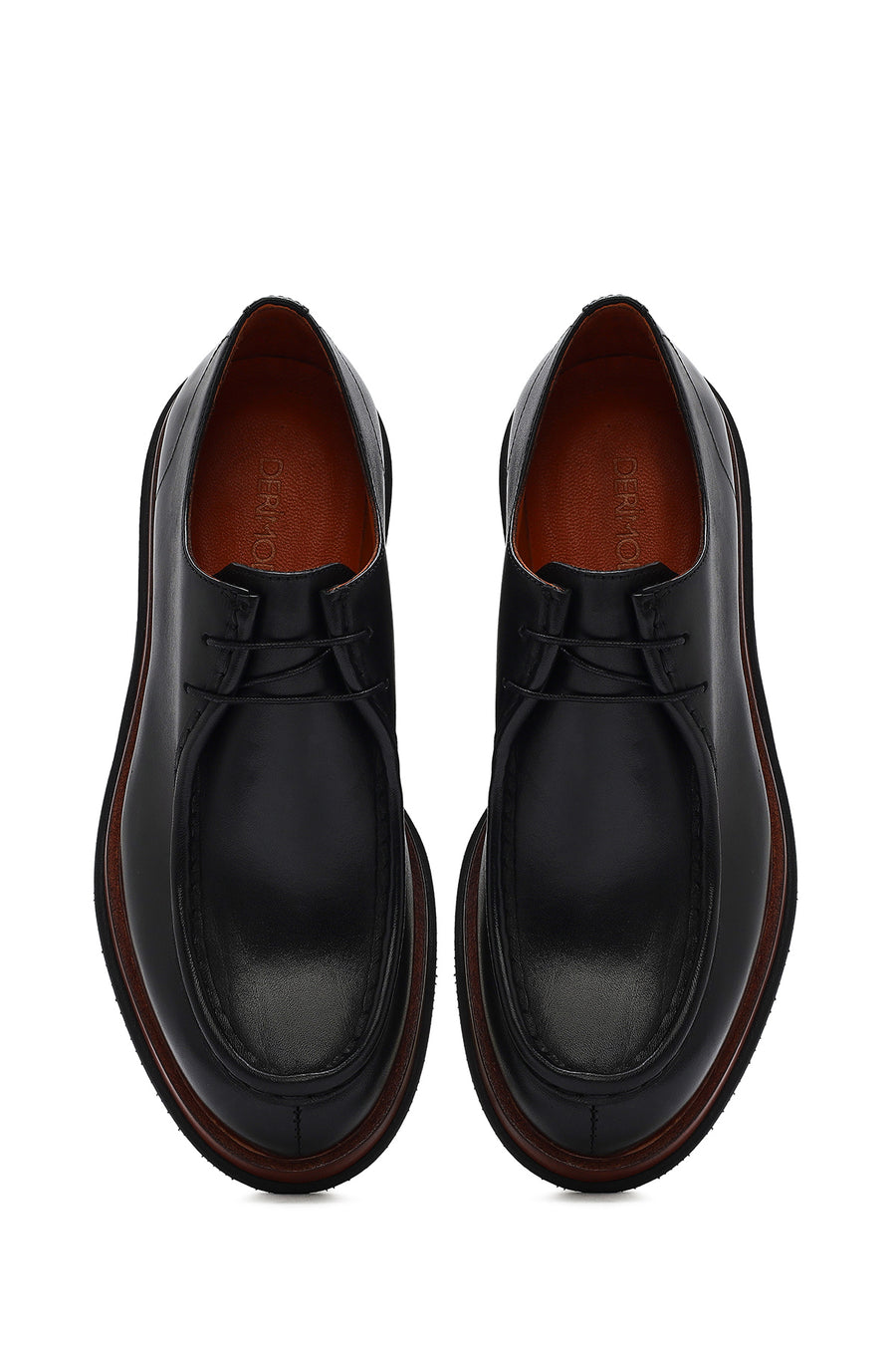 Male Black Lace-up Leather Casual Shoes
