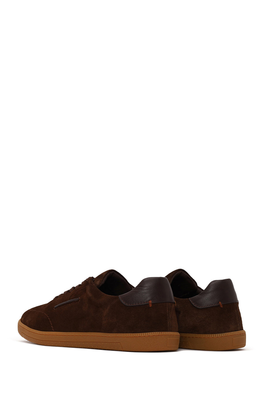Male Brown Lace-Up Suede Leather Sneaker