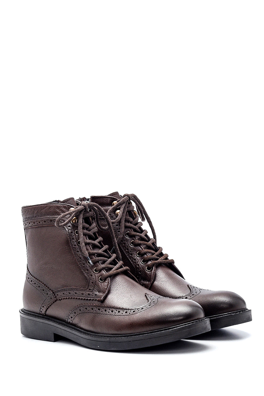 Men's Leather Zippered Casual Boots