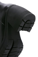 Women's Black Leather Platform Heeled Boots | Derimod
