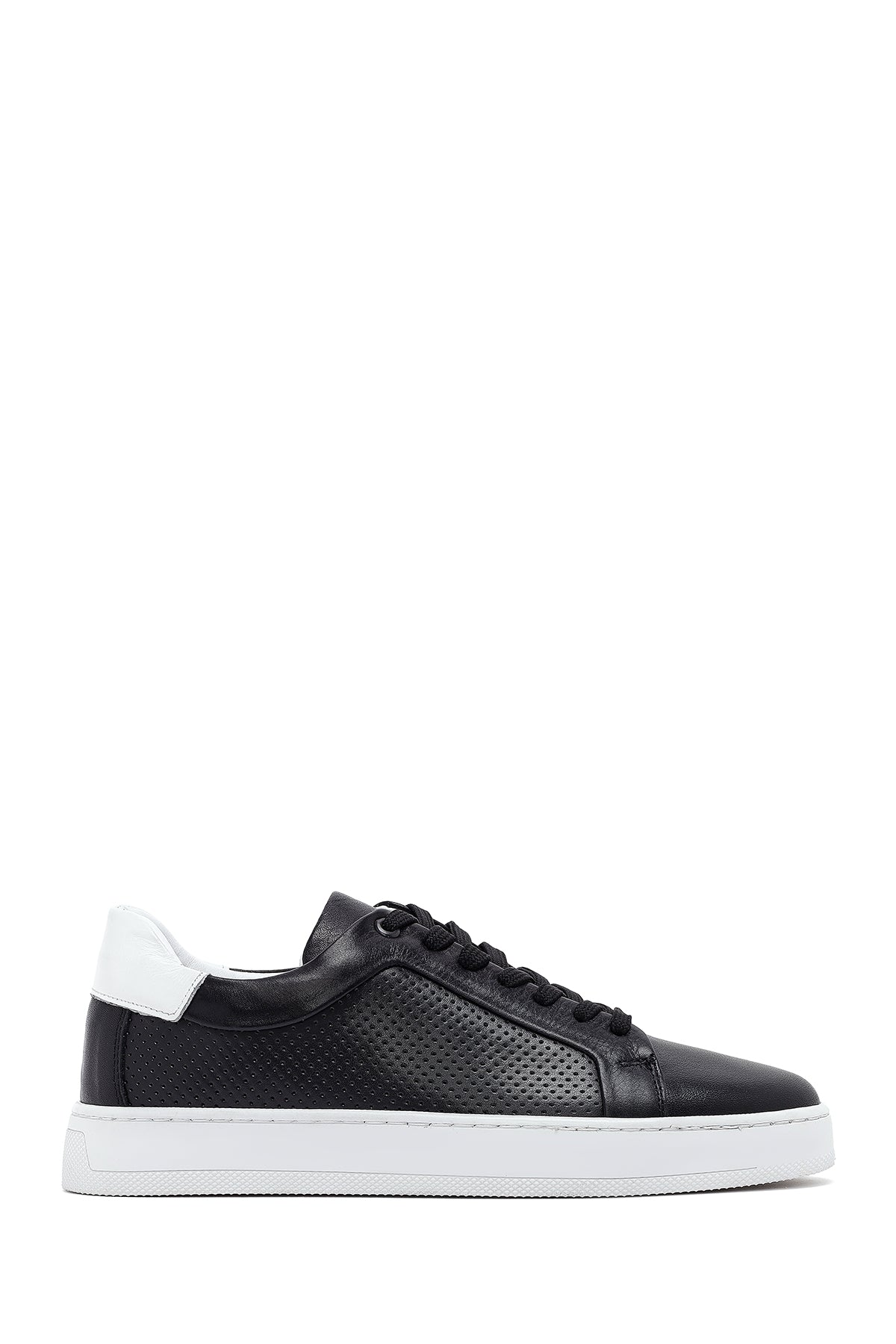 Men's Black Lace-up Leather Sneaker 25SFD750918 | Derimod