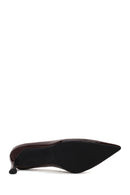 Woman Burgundy Thin-Heeled Patent Leather Leather Stiletto | Derimod