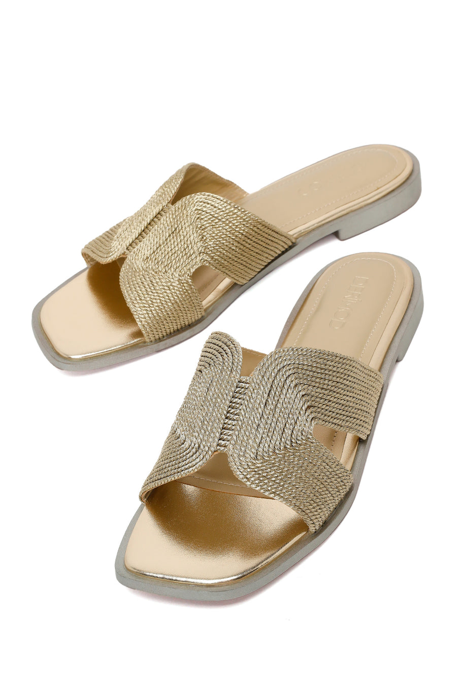 Woman Gold Metallic Slipper