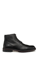 Geox Men's Black Walk Pleasure C Lace-Up Leather Boots | Derimod