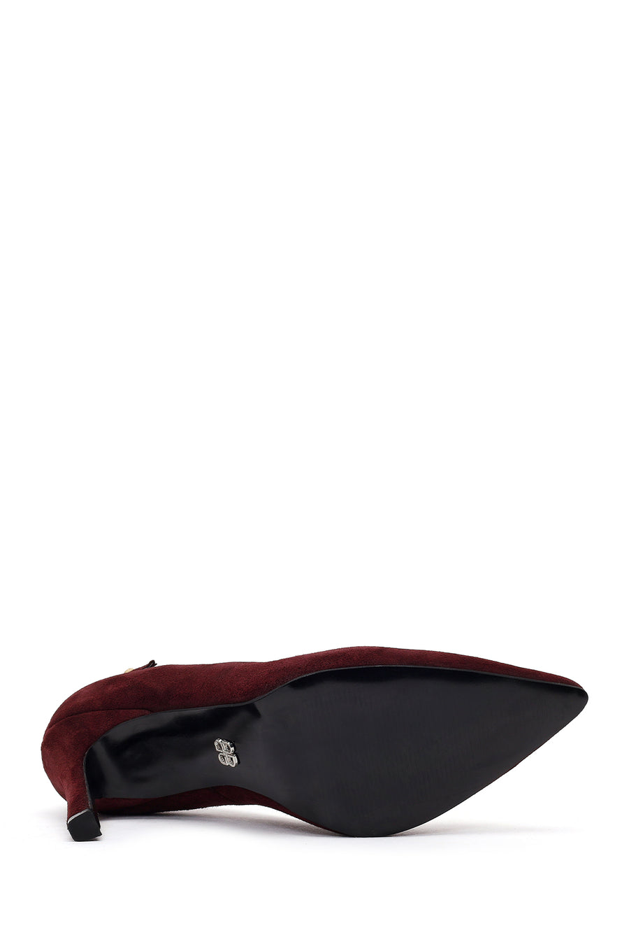 Kadın Bordo İnce Topuklu Süet Deri Stiletto