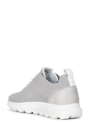 Geox Women's Gray Spherica Lace-up Fabric Sneaker | Derimod