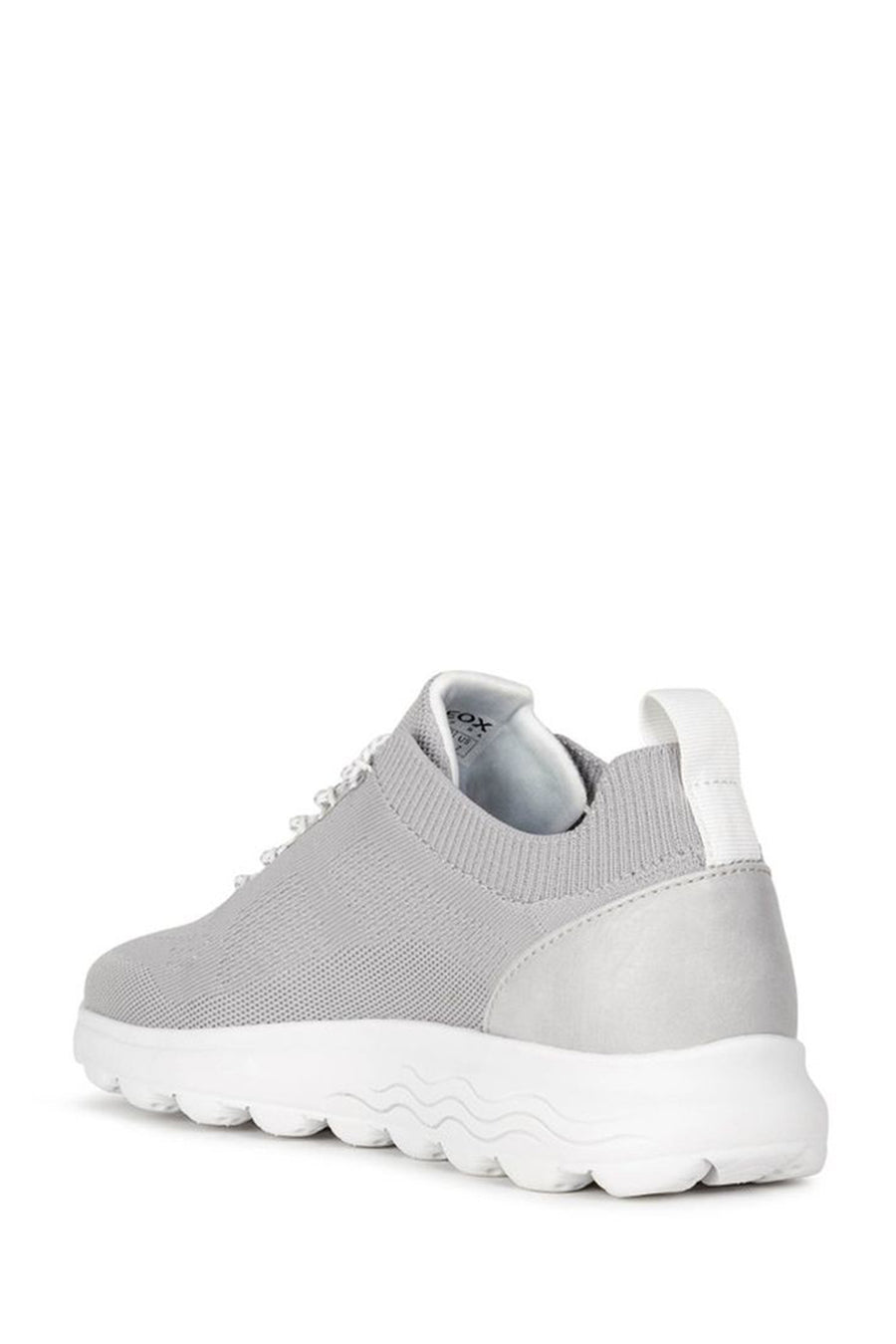 Geox Women's Gray Spherica Lace-up Fabric Sneaker