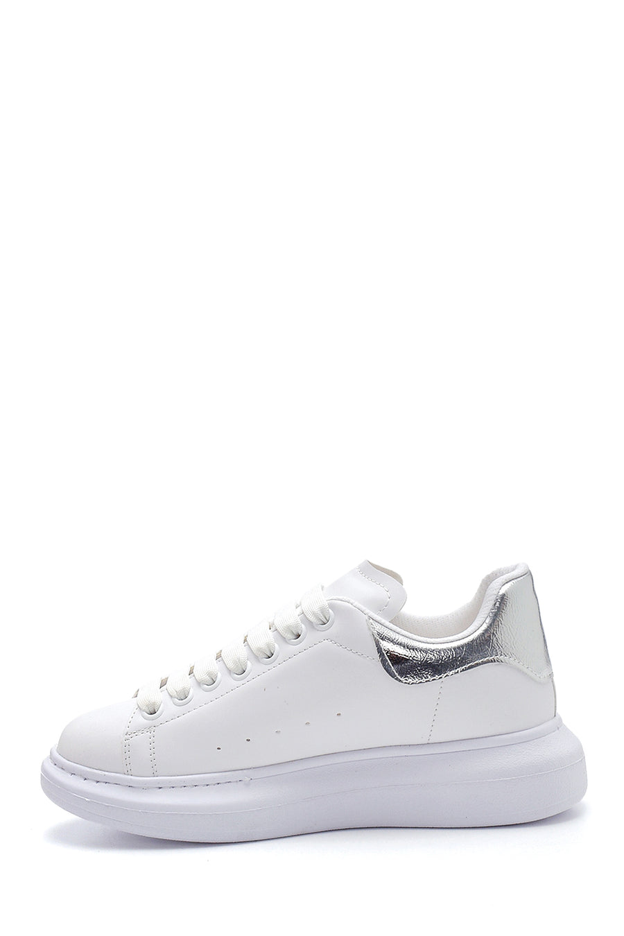 Women's White Thick Soled Sneaker