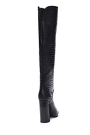 Women's Leather Crocodile Heeled Boots | Derimod