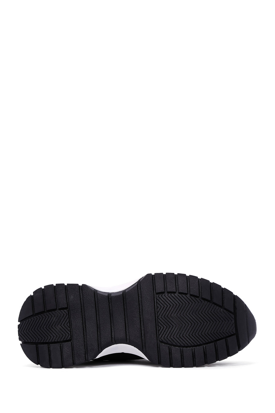 Women's Black Lace-Up Leather Sneaker
