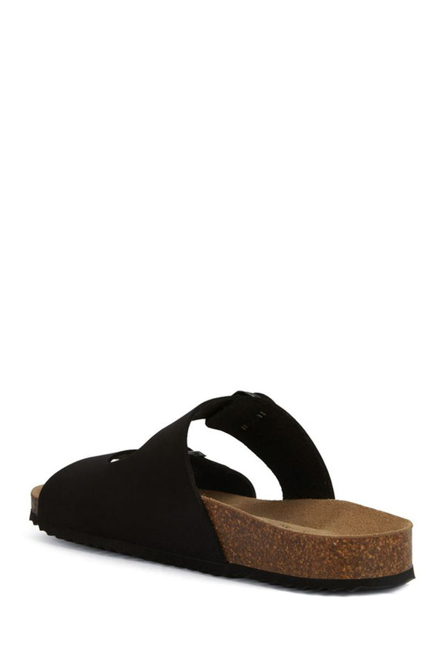 Geox Women's Black D Brionia Nubuck Leather Slippers