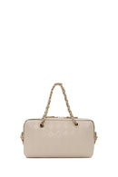 Woman Cream Printed Mini Crossbody Bag | Derimod