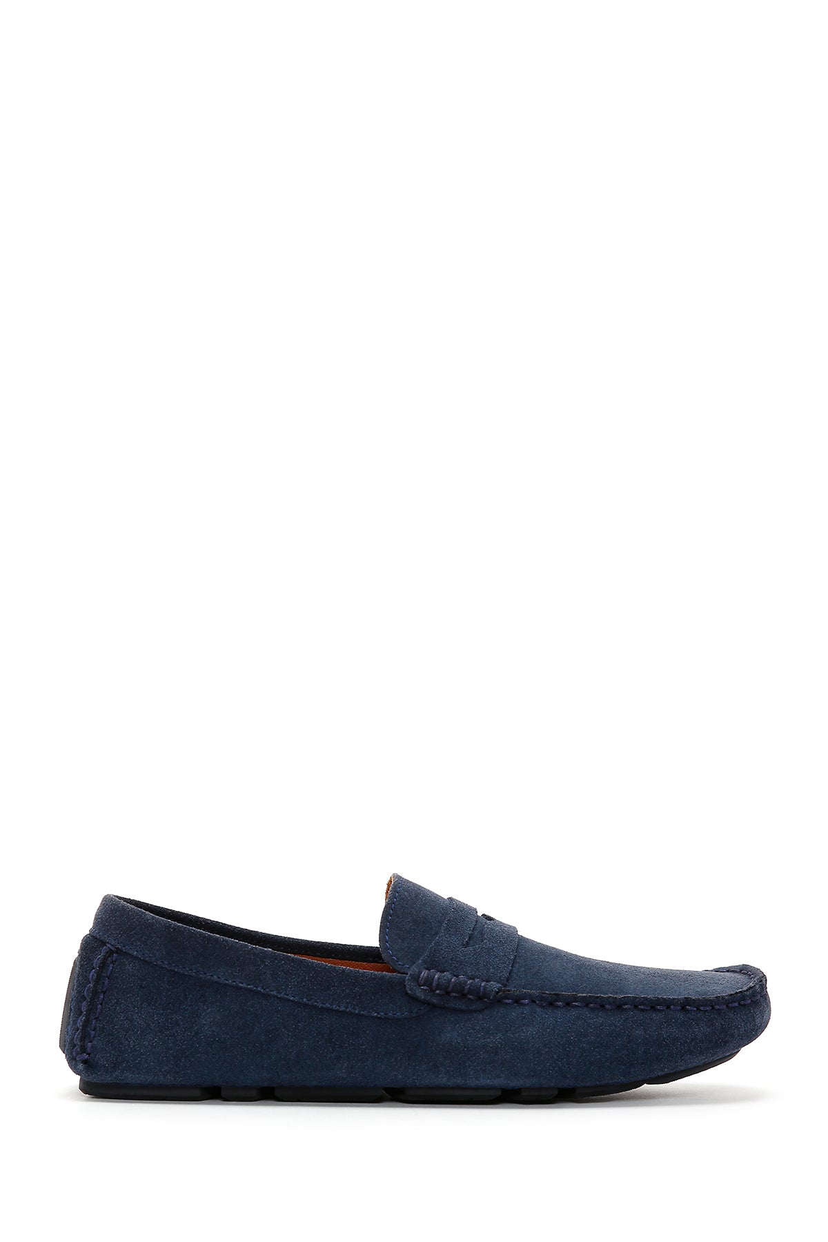 Men's Navy Blue Suede Leather Loafer 23SFD601710 | Derimod