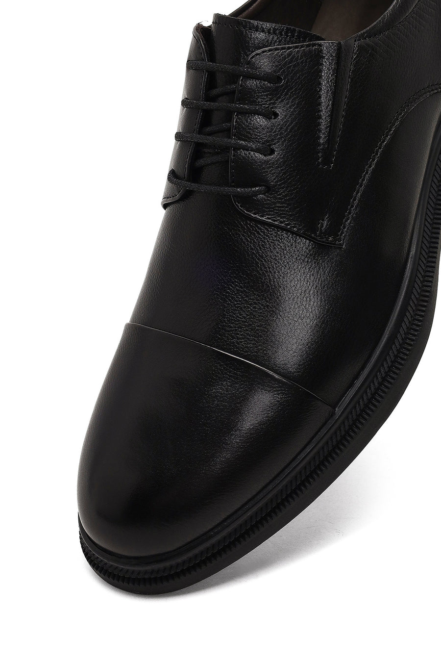 Men's Black Lace-Up Leather Classic Shoe