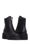 Women's Zippered Leather Boots | Derimod