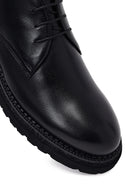 Male Black Lace-up Leather Casual Boots | Derimod