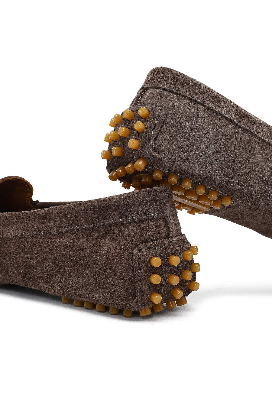 Women Mink Buckled Suede Leather Loafer
