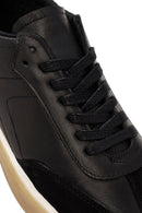 Men's Black Lace-up Leather Sneaker | Derimod