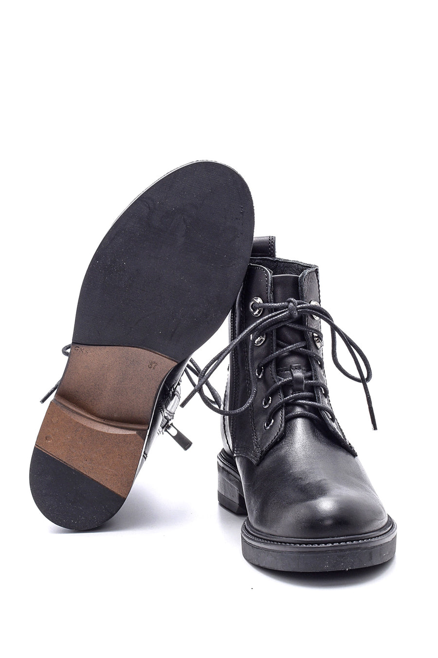 Women's Lace-Up Leather Boots