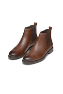 Geox Men's Brown Terence Leather Chelsea Boots | Derimod