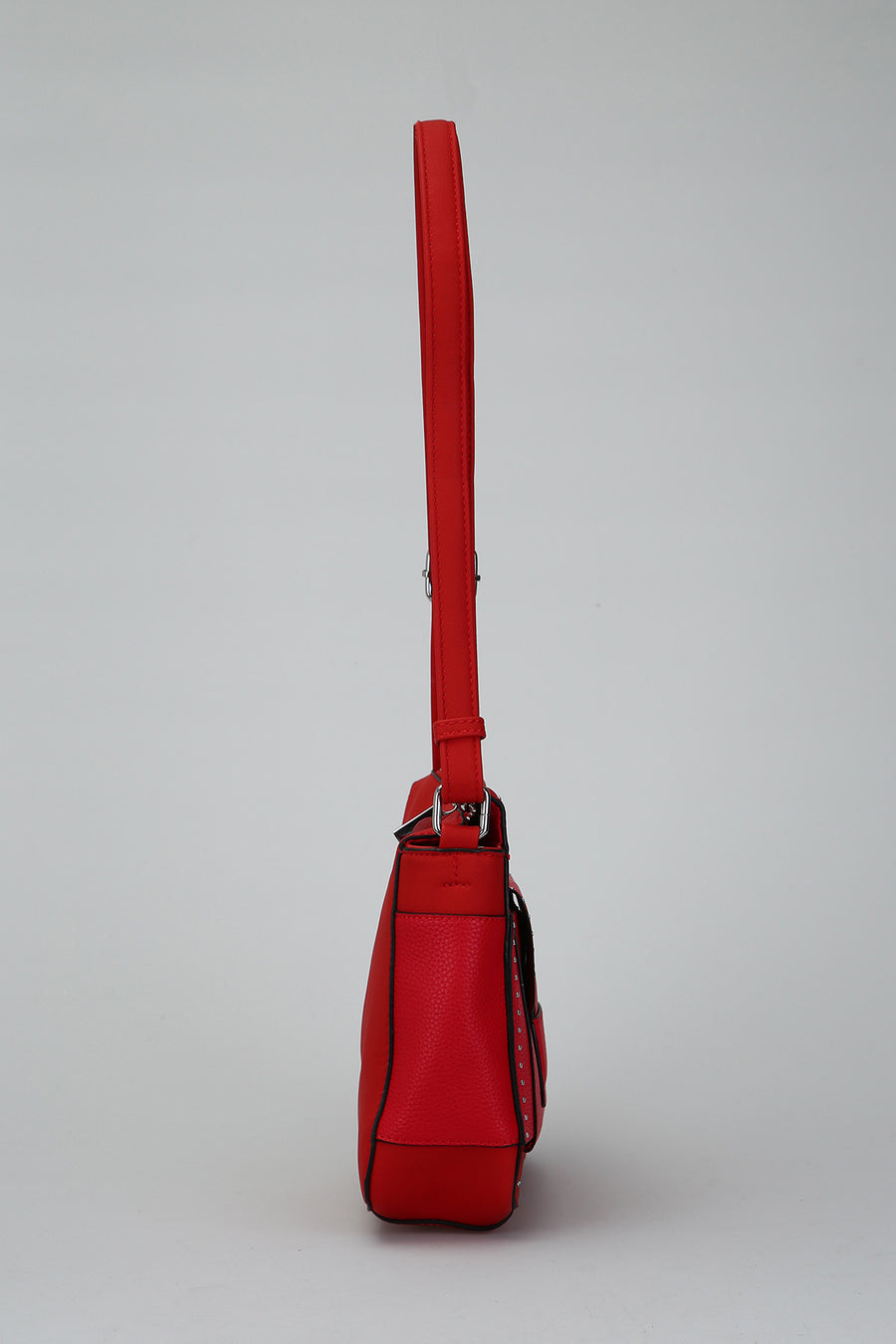 Women's Shoulder Bag with Staple Detail