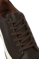 Men's Brown Lace-up Thick-Sole Leather Sneaker | Derimod
