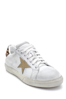 Women's Leather Star Detailed Sneaker | Derimod