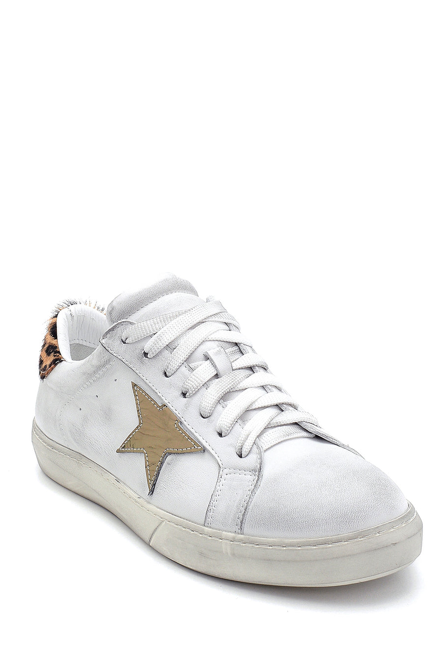 Women's Leather Star Detailed Sneaker