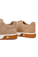 Erkek Bej Bağcıklı Süet Deri Sneaker | Derimod