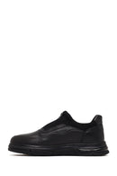 Erkek Siyah Deri Casual Comfort Sneaker | Derimod