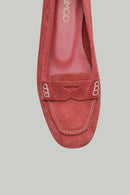 Mercan Süet Kadın Deri Loafer | Derimod