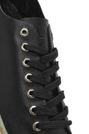Men's Black Lace-up Leather Sneaker | Derimod