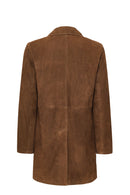 Pamela Women's Brown Suede Leather Coat | Derimod