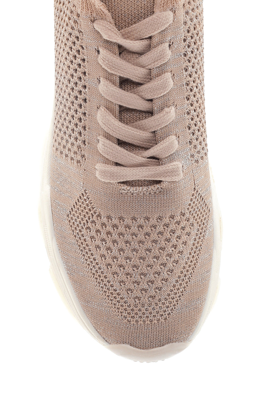 Kadın Bej Delikli Sneaker