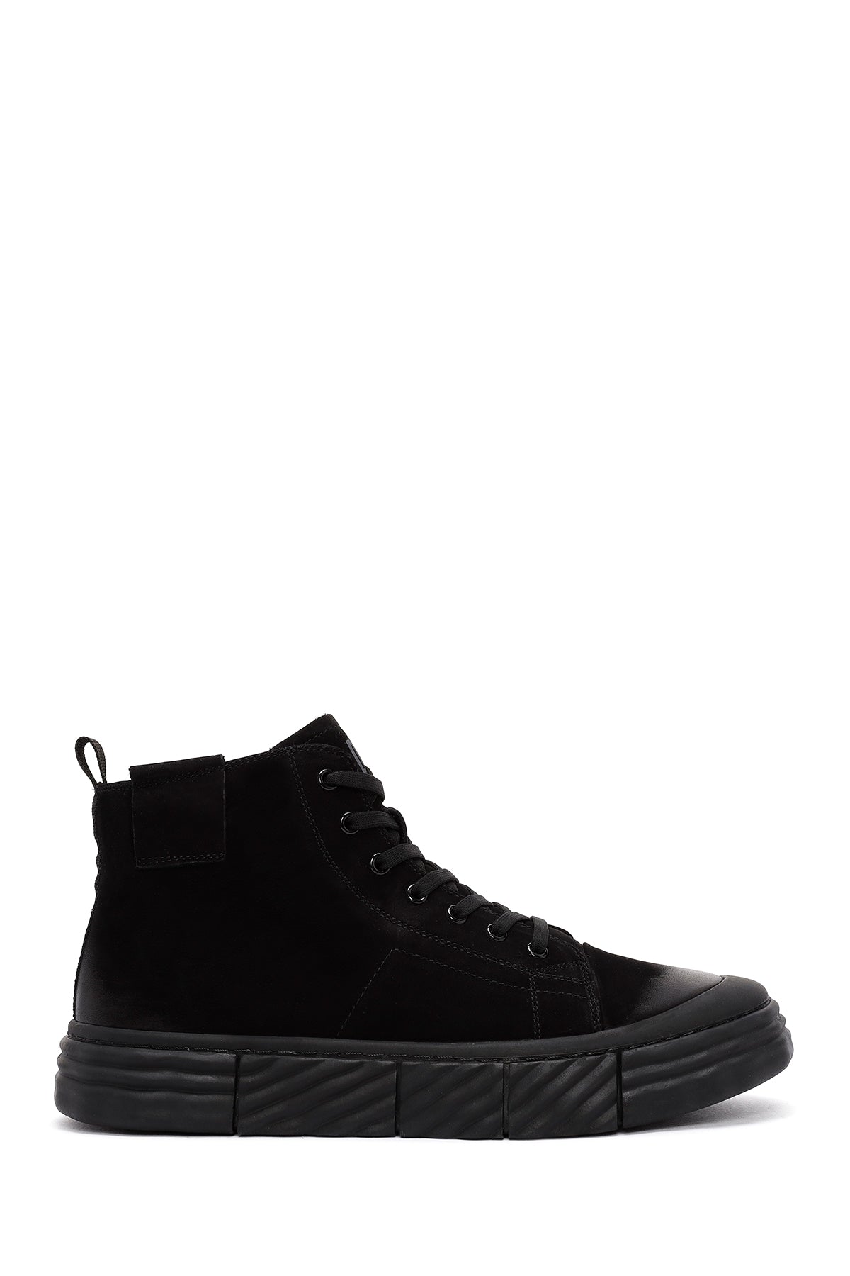 Men's Black Zippered Nubuck Sports Boots 24WFD6920V3 | Derimod