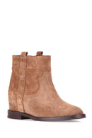 Wedge Heeled Women's Suede Boots | Derimod