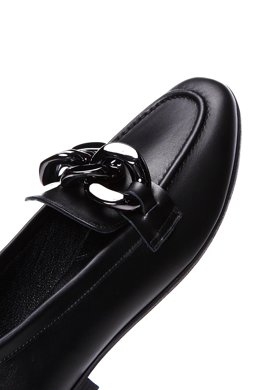 Women's Black Leather Loafer