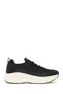Derimod Zero Woman Black Thick-Soled Lace-Up Fabric Sneakers | Derimod