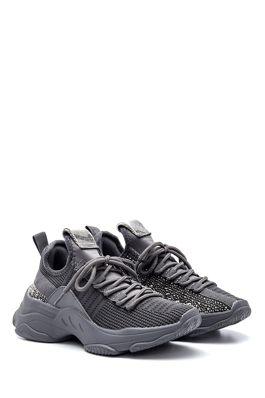 Women's Gray Stone Thick Soled Sneaker