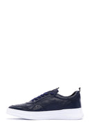Men's Navy Blue Leather Sneaker | Derimod