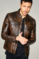 Wilkins Men's Leather Jacket | Derimod