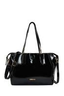 Women's Black Patent Leather Classic Shoulder Bag | Derimod